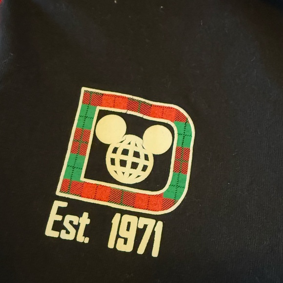 Walt Disney World Green & Red plaid Spirit Jersey size medium - Picture 6 of 6
